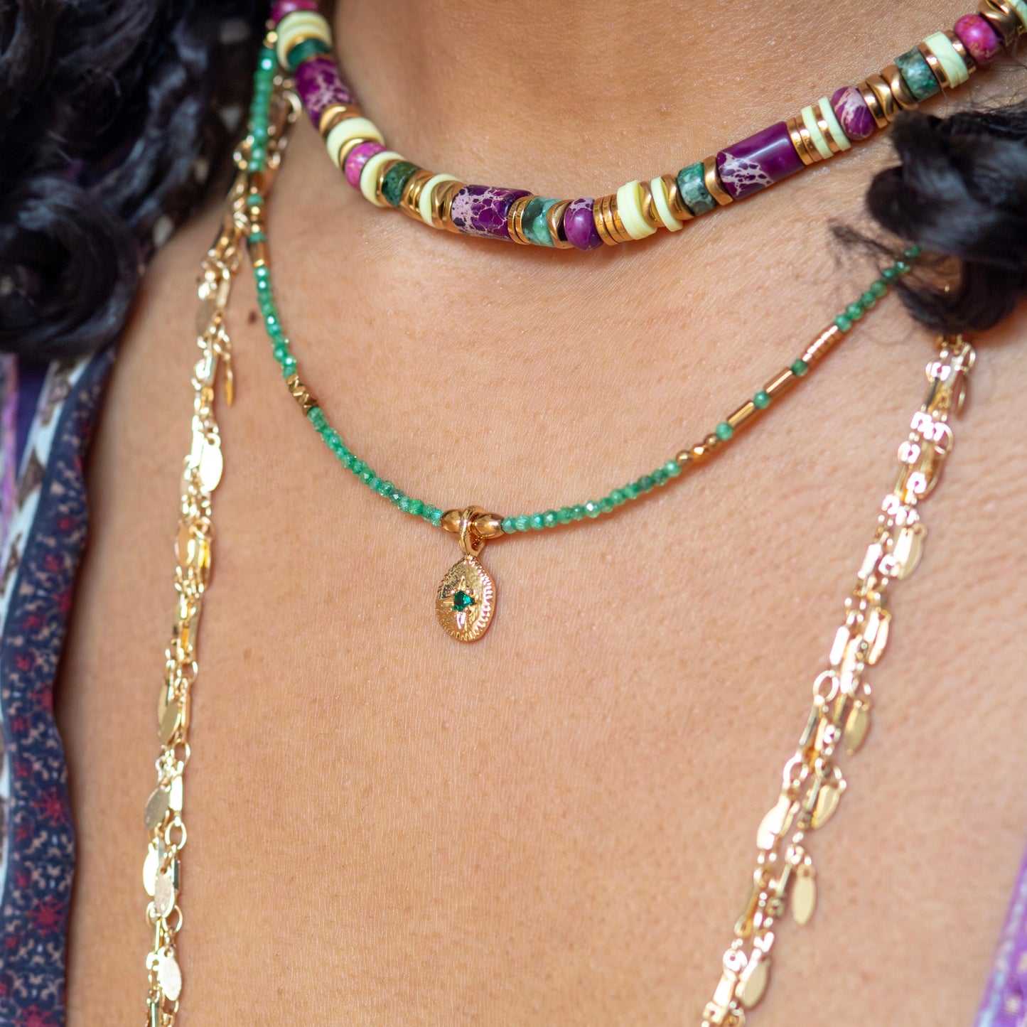Collier Ezra vert