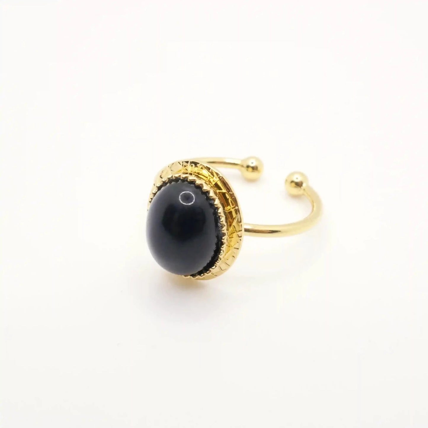 bague pierre noire