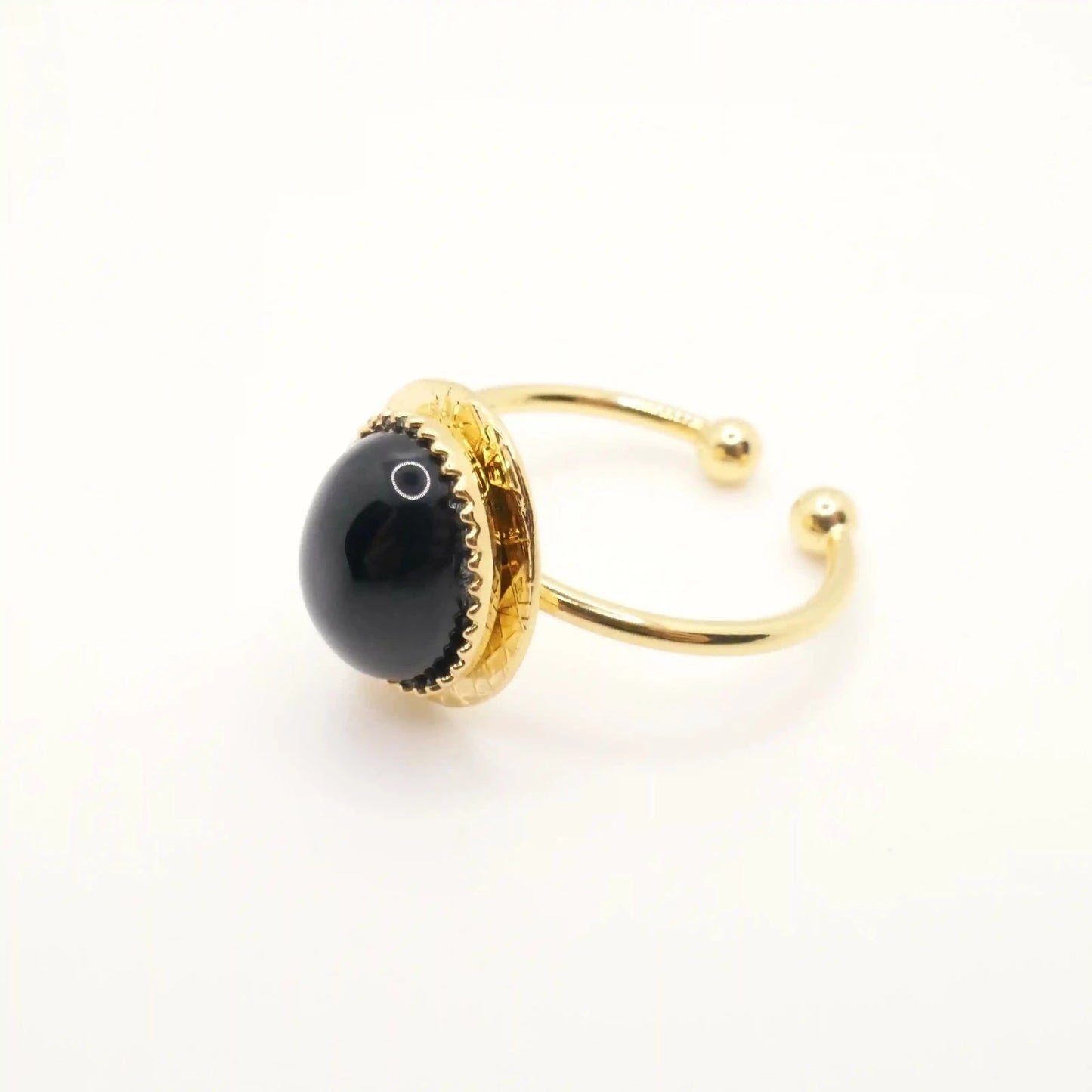bague pierre noire