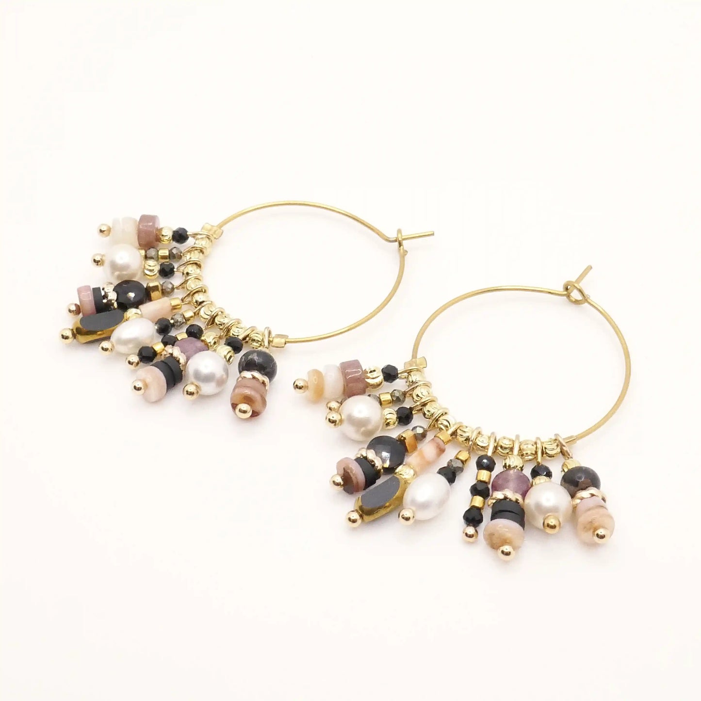 Boucles d'oreilles Grace noires