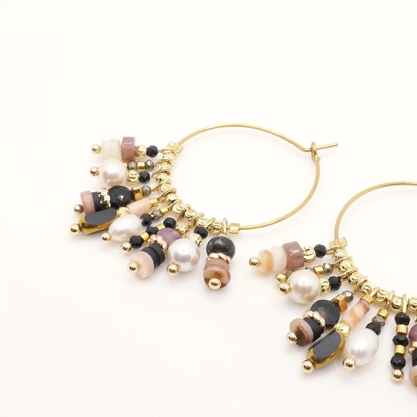 Boucles d'oreilles Grace noires