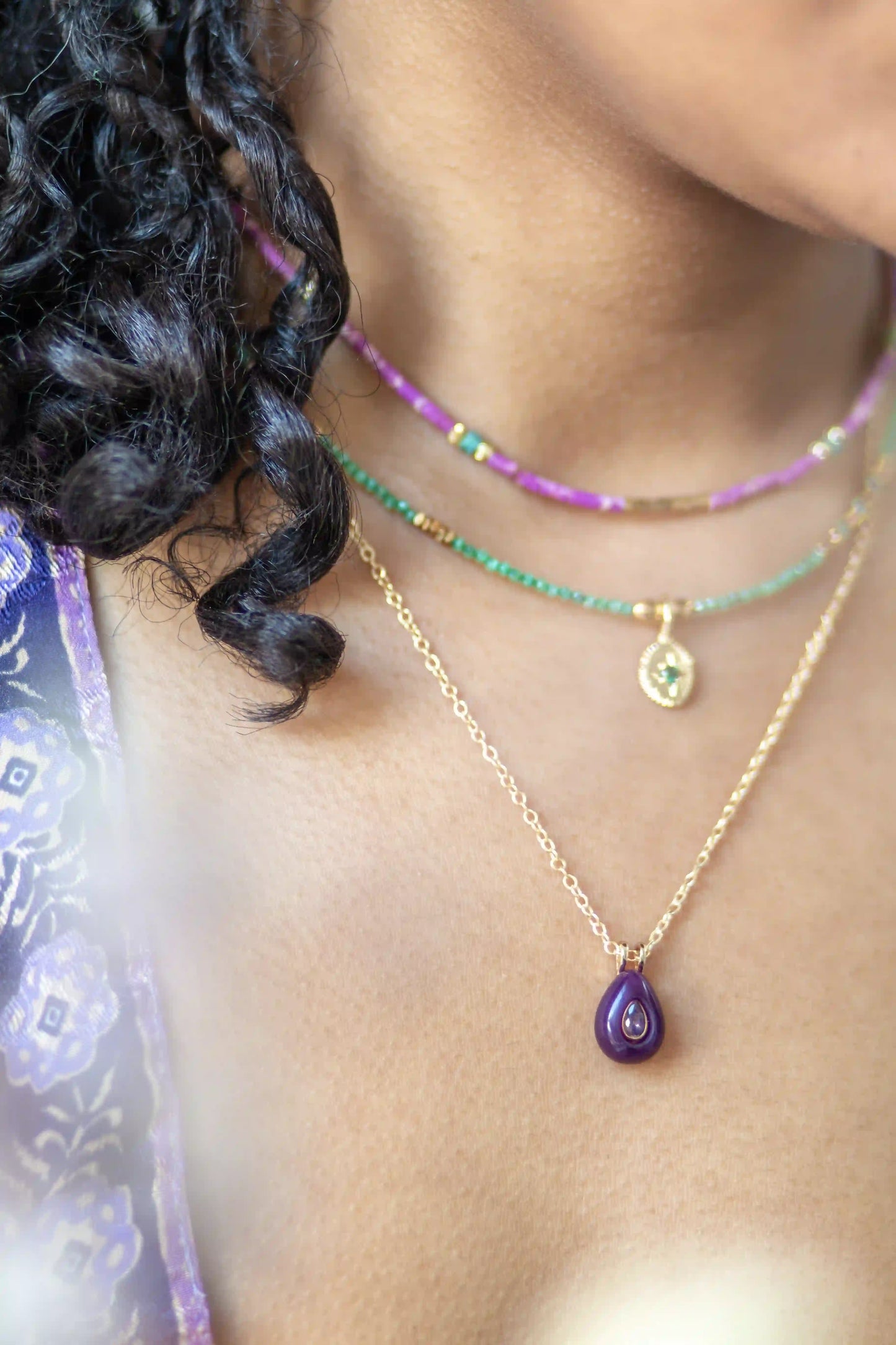 Gold plated pendant necklace