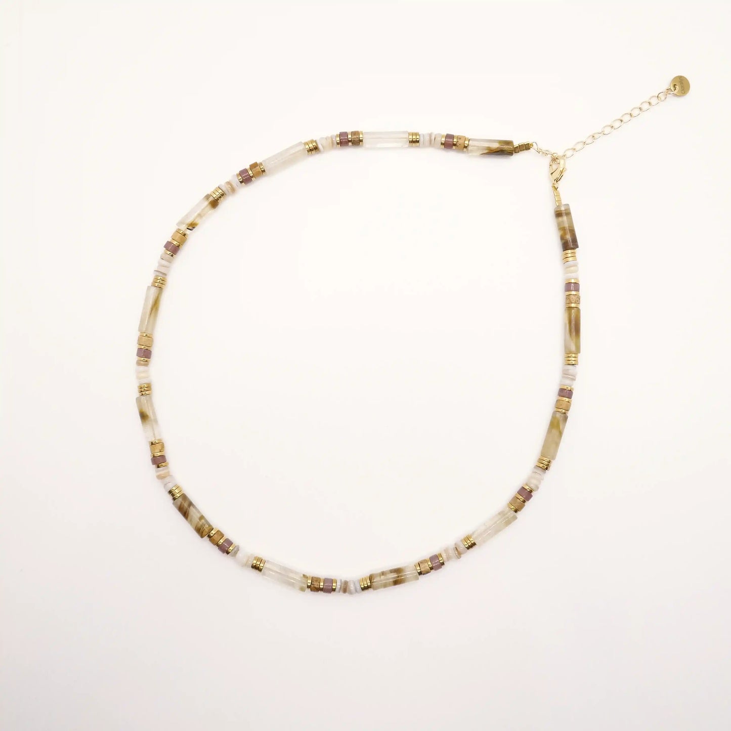 Summer necklace in Heishi pearls