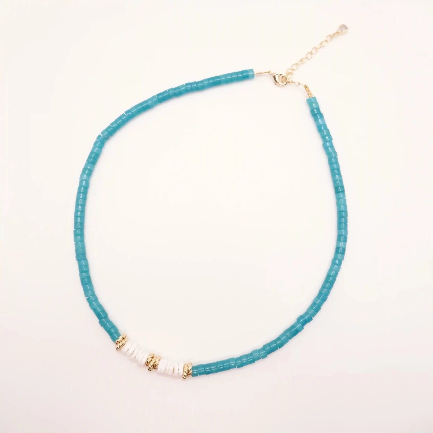 collier heishi turquoise