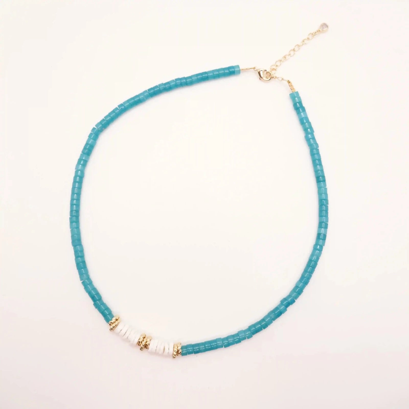 collier heishi turquoise