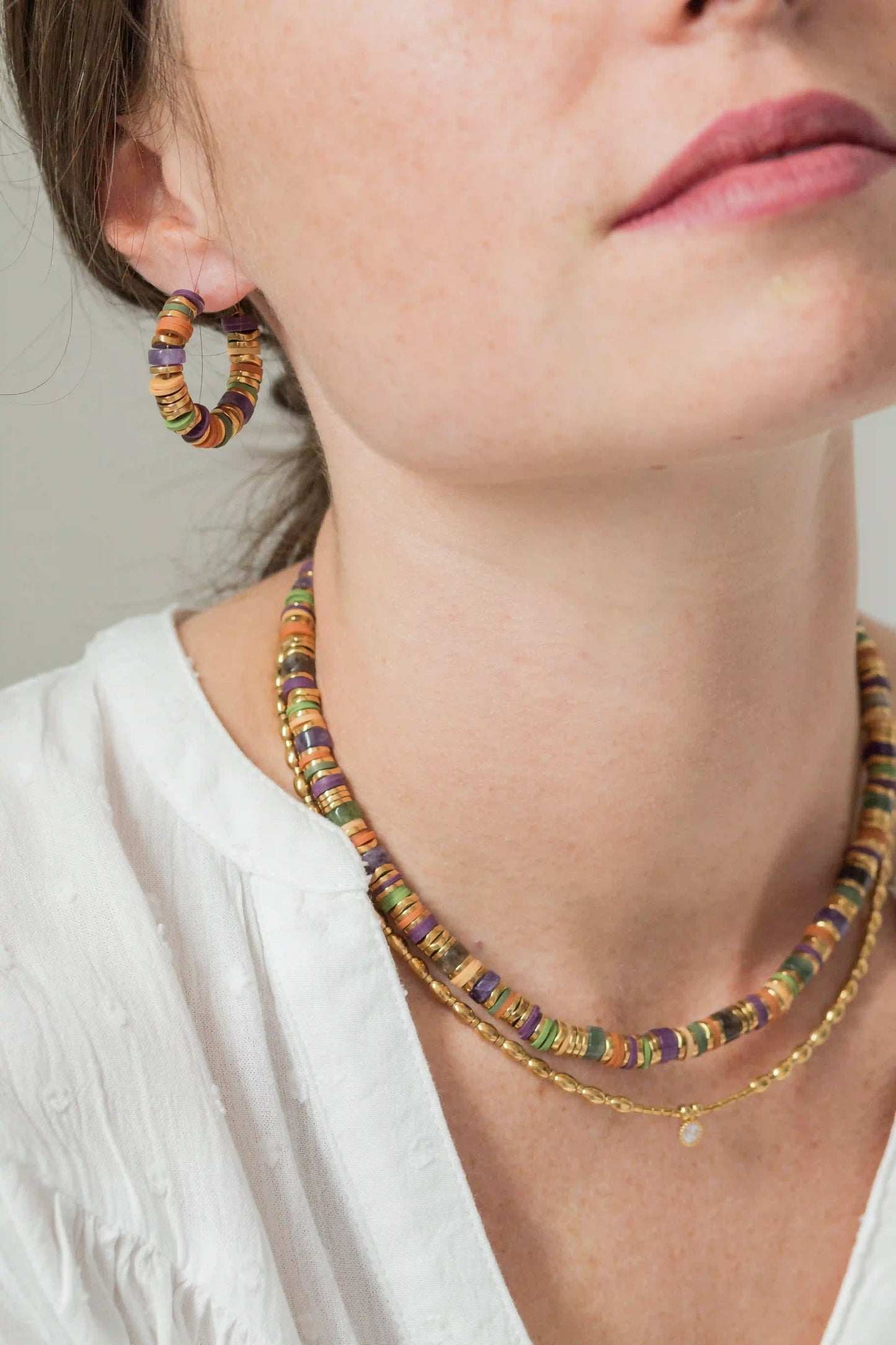 Boucles d'oreilles Dakota violettes