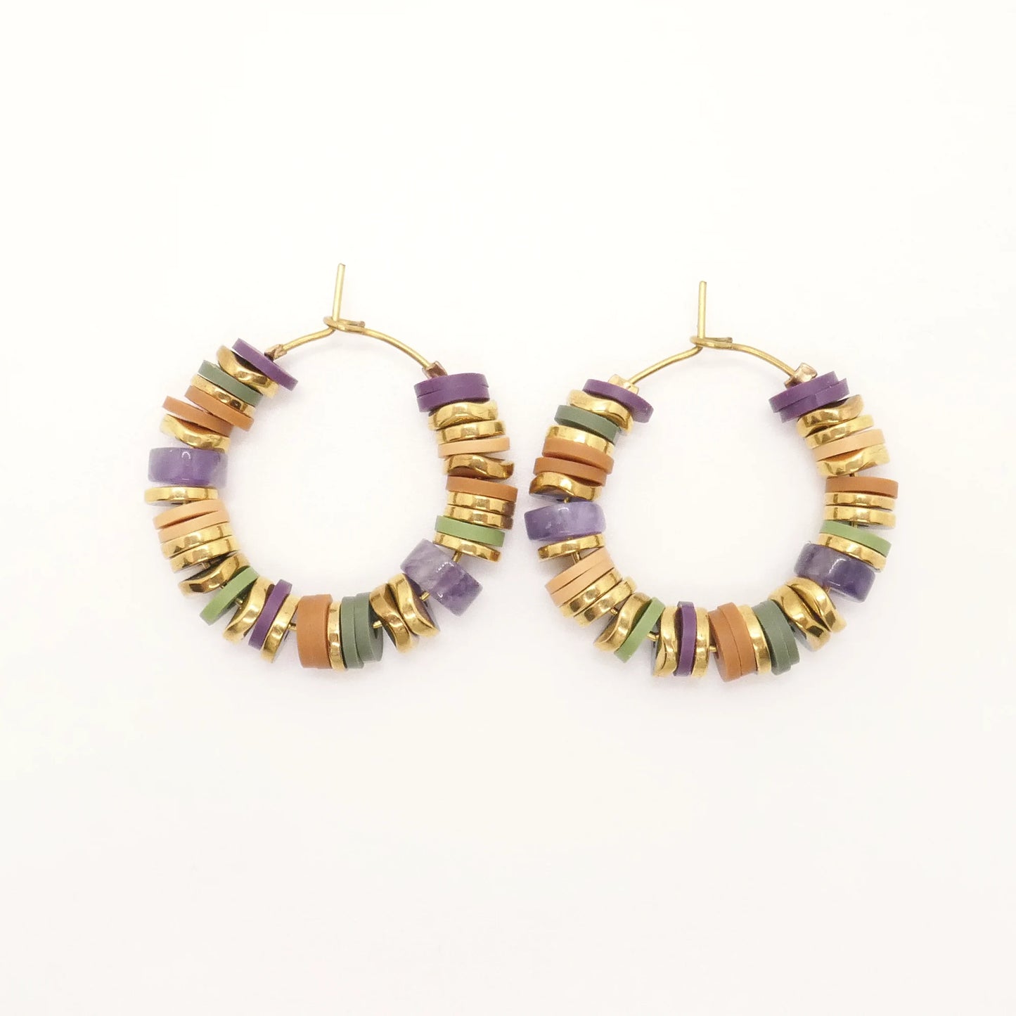 Boucles d'oreilles Dakota violettes