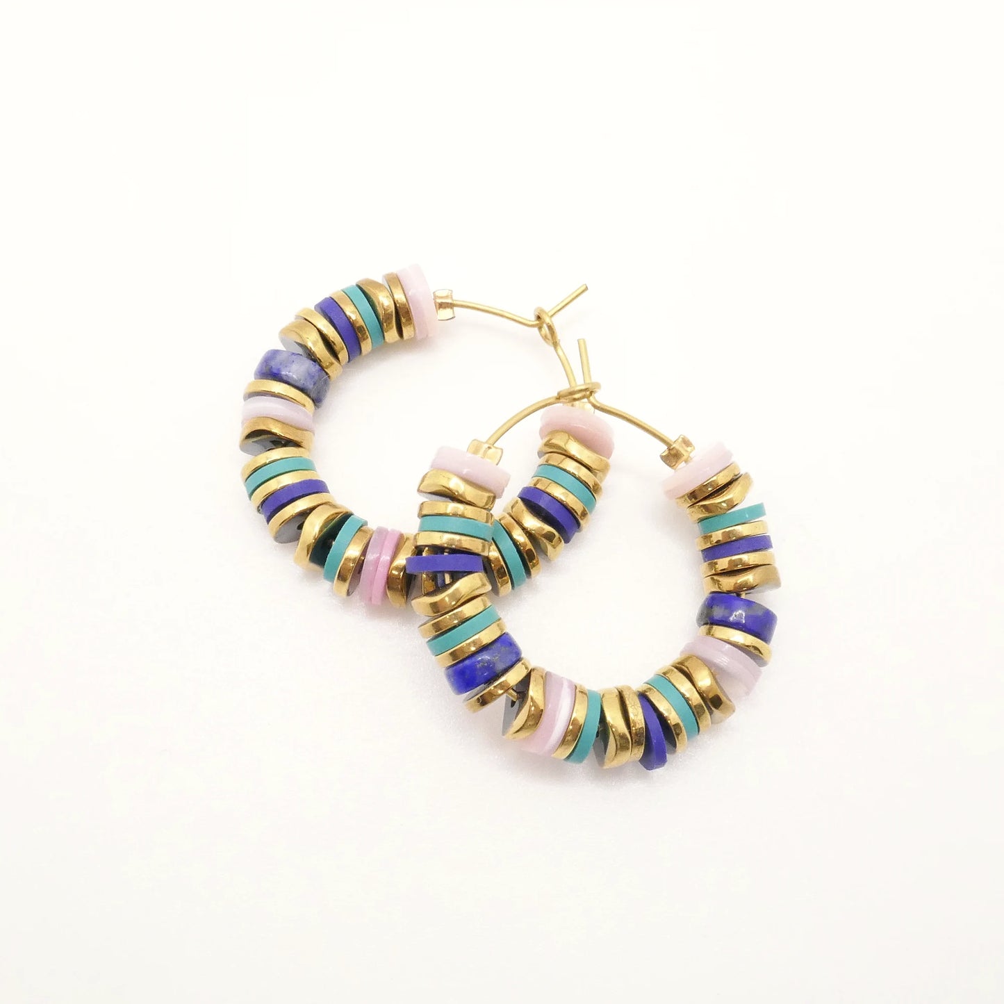 Boucles d'oreilles Dakota bleues