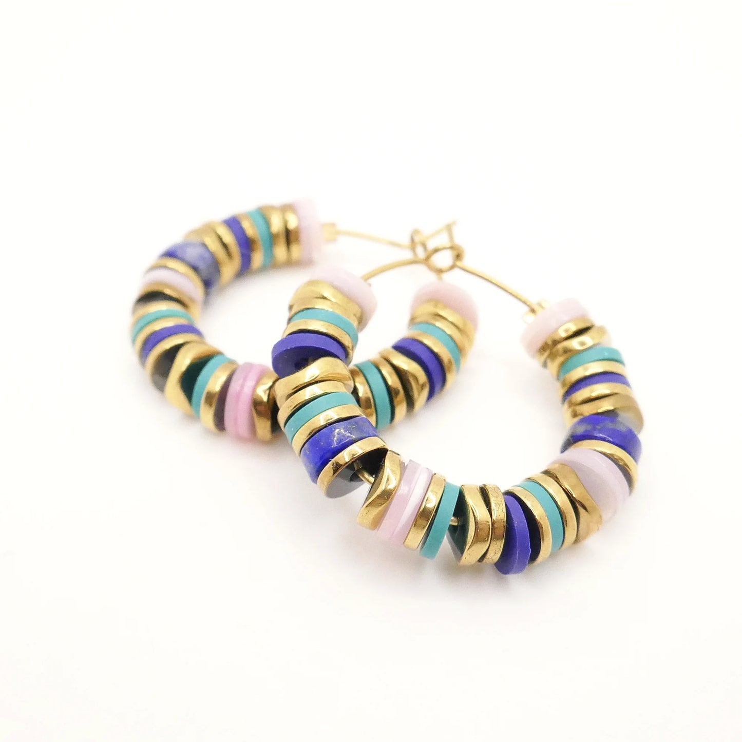 Boucles d'oreilles Dakota bleues