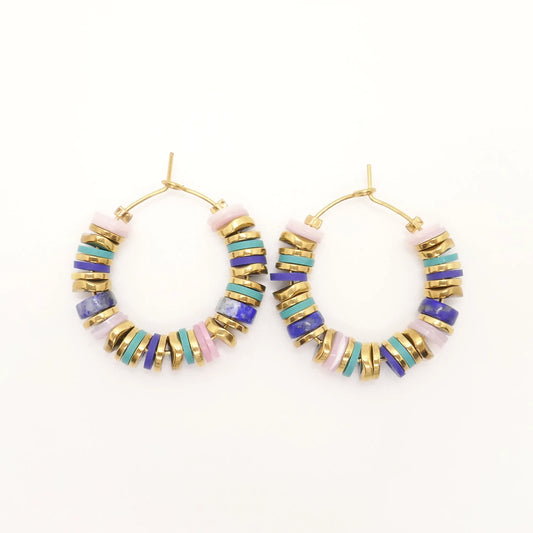 Boucles d'oreilles Dakota bleues