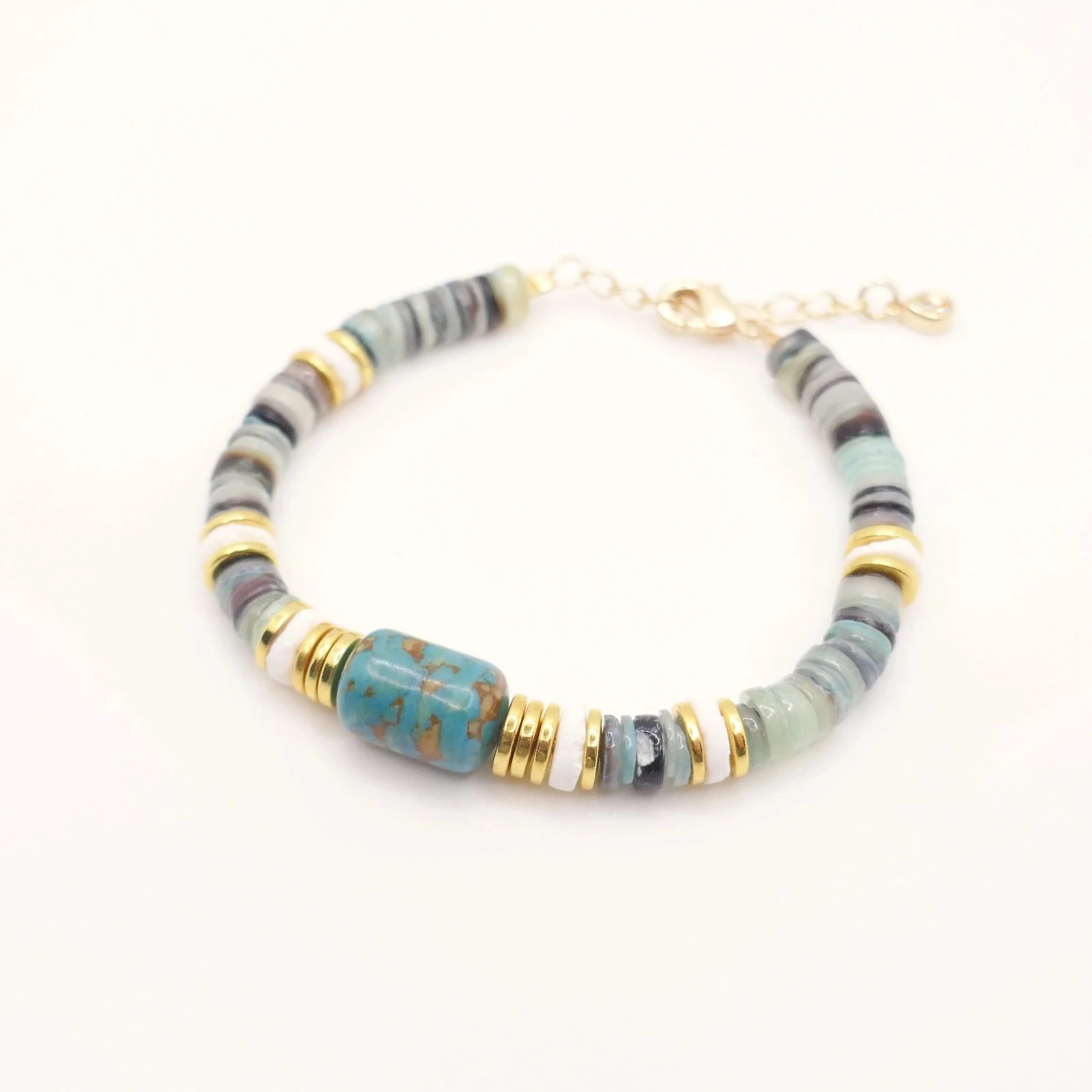 Ethnic bracelet in Heishi beads - Cloralys Bijoux