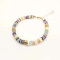 Set De 6 Bracelets Extensibles Boho En Arc-en-ciel - Perles Heishi En Argile Polymère Faits Main - Idéal été, Plage, Cadeau Amitié - 12