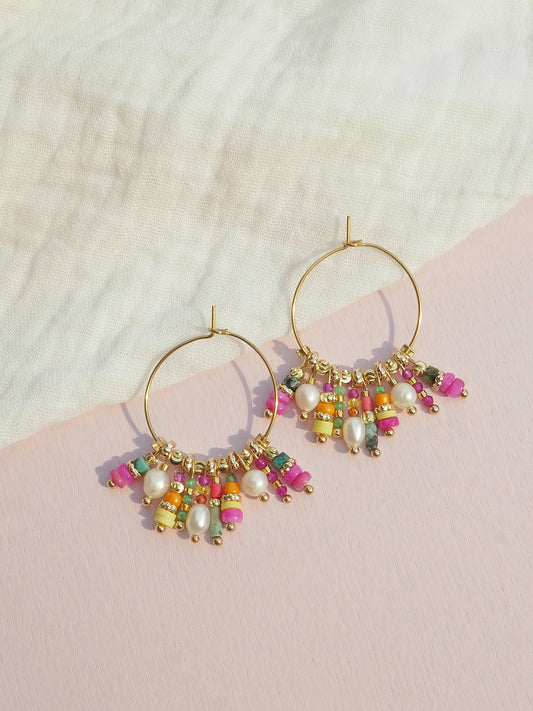 Boucles d'oreilles Grace multicolore