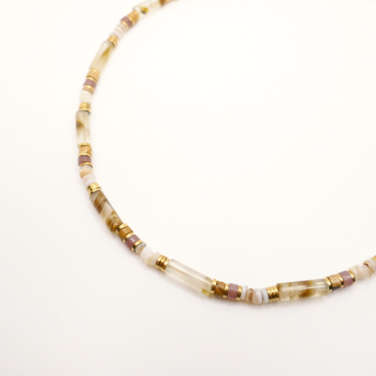 Summer necklace in Heishi pearls
