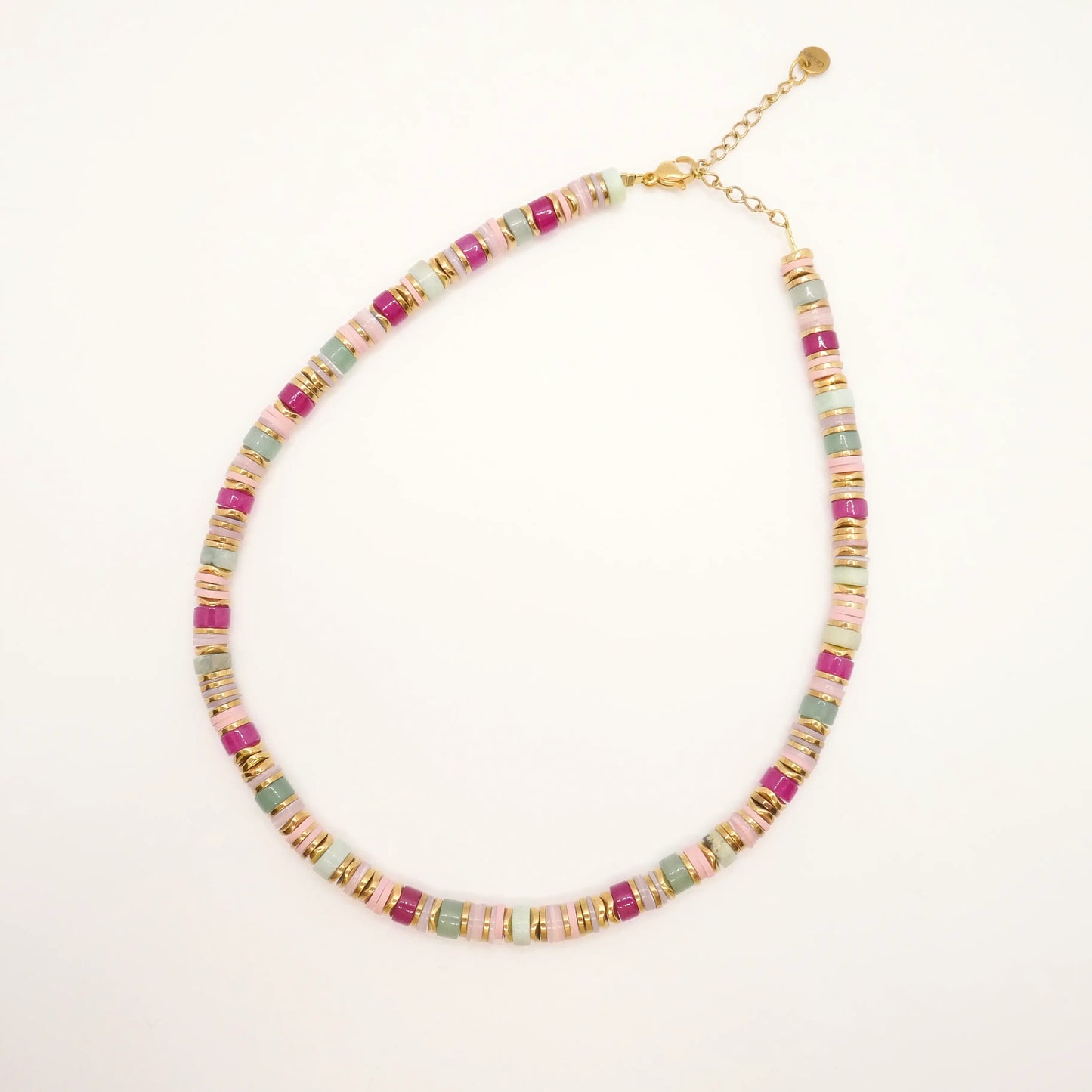 Collier Elwood rose + Cléa + Katalina