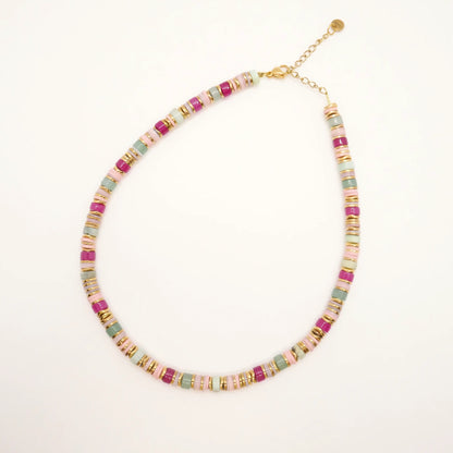 Collier Elwood rose + Cléa + Katalina