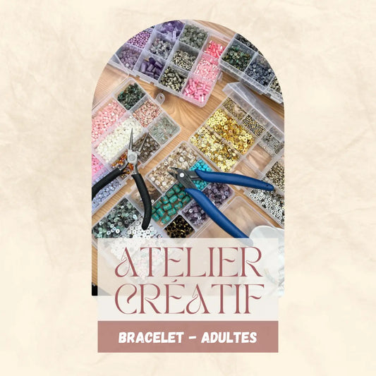 atelier créatif pour adultes, création de bracelet