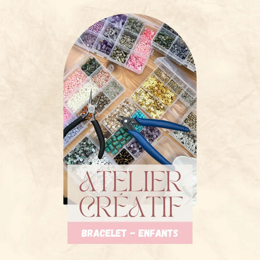 atelier créatif pour enfants, création de bracelet