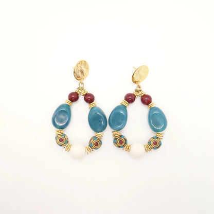 Boucles d'oreilles Esmée bleues