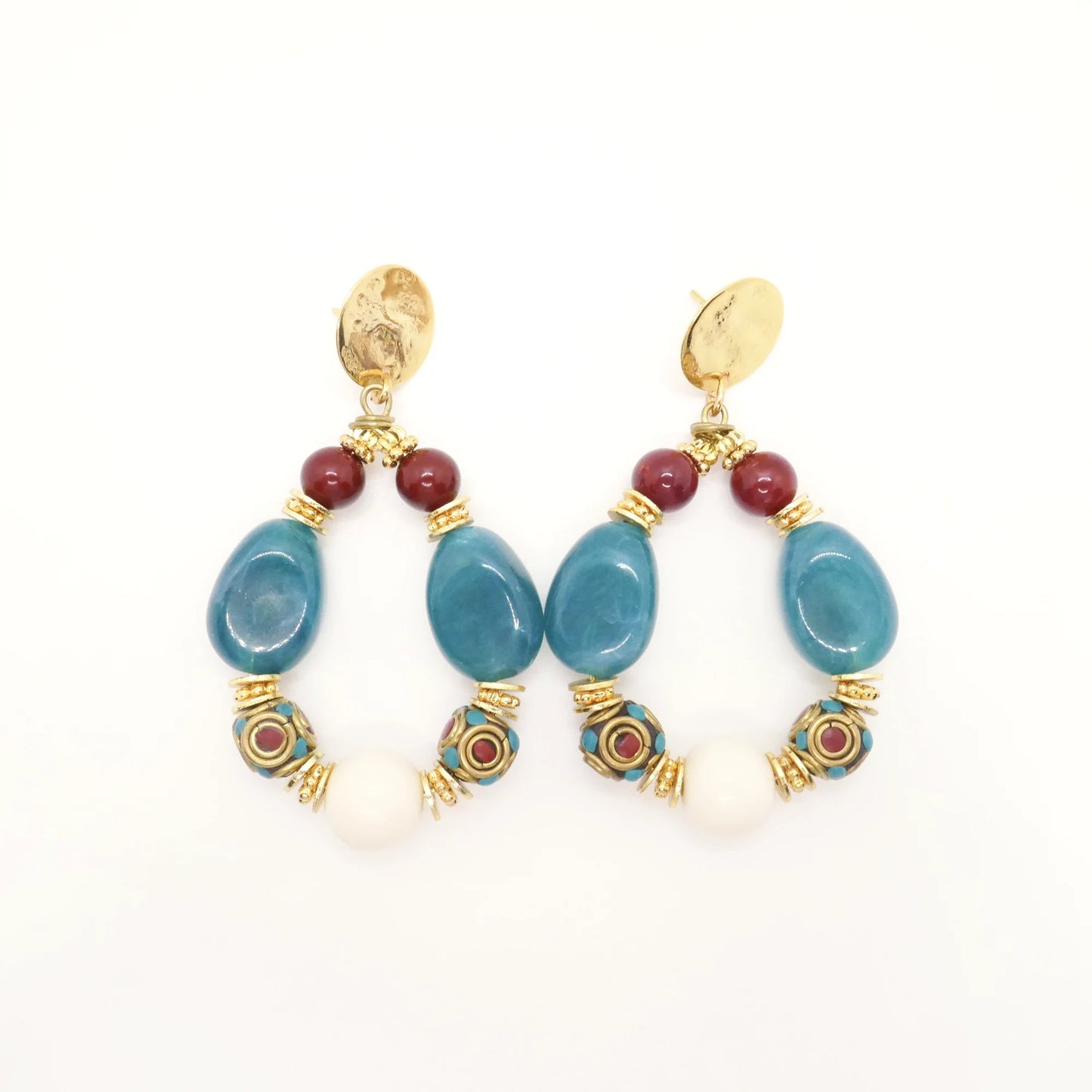 Boucles d'oreilles Esmée bleues