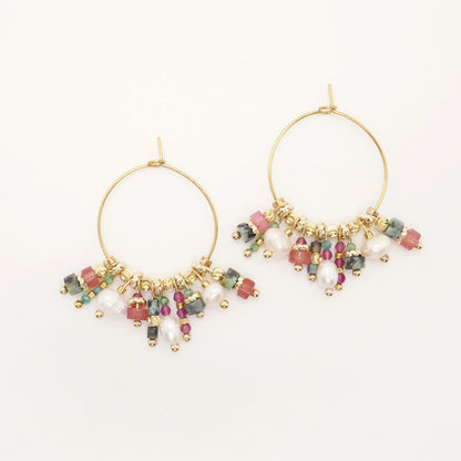 Boucles d'oreilles Grace Rouge