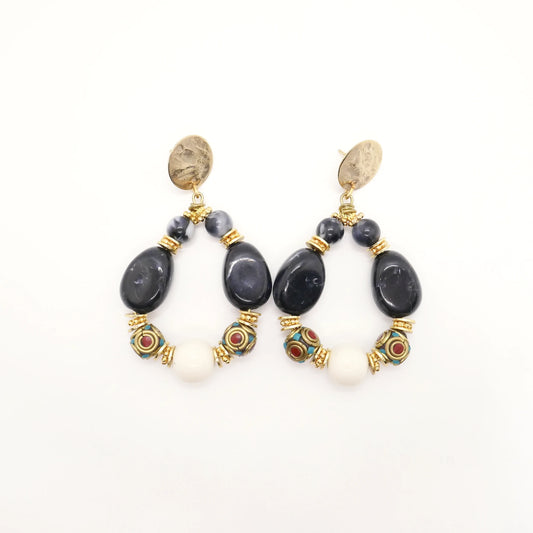 Boucles d'oreilles Esmée noires