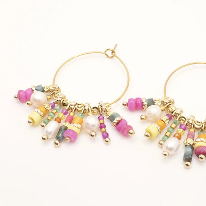 Boucles d'oreilles Grace multicolore