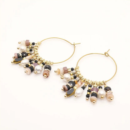 Boucles d'oreilles Grace noires