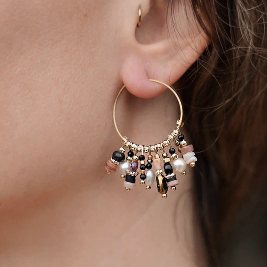 Boucles d'oreilles Grace noires