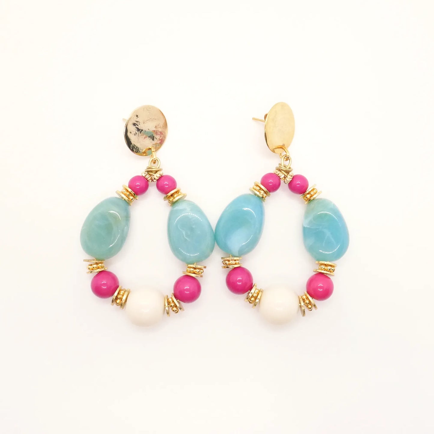 boucles d'oreilles perles pendantes