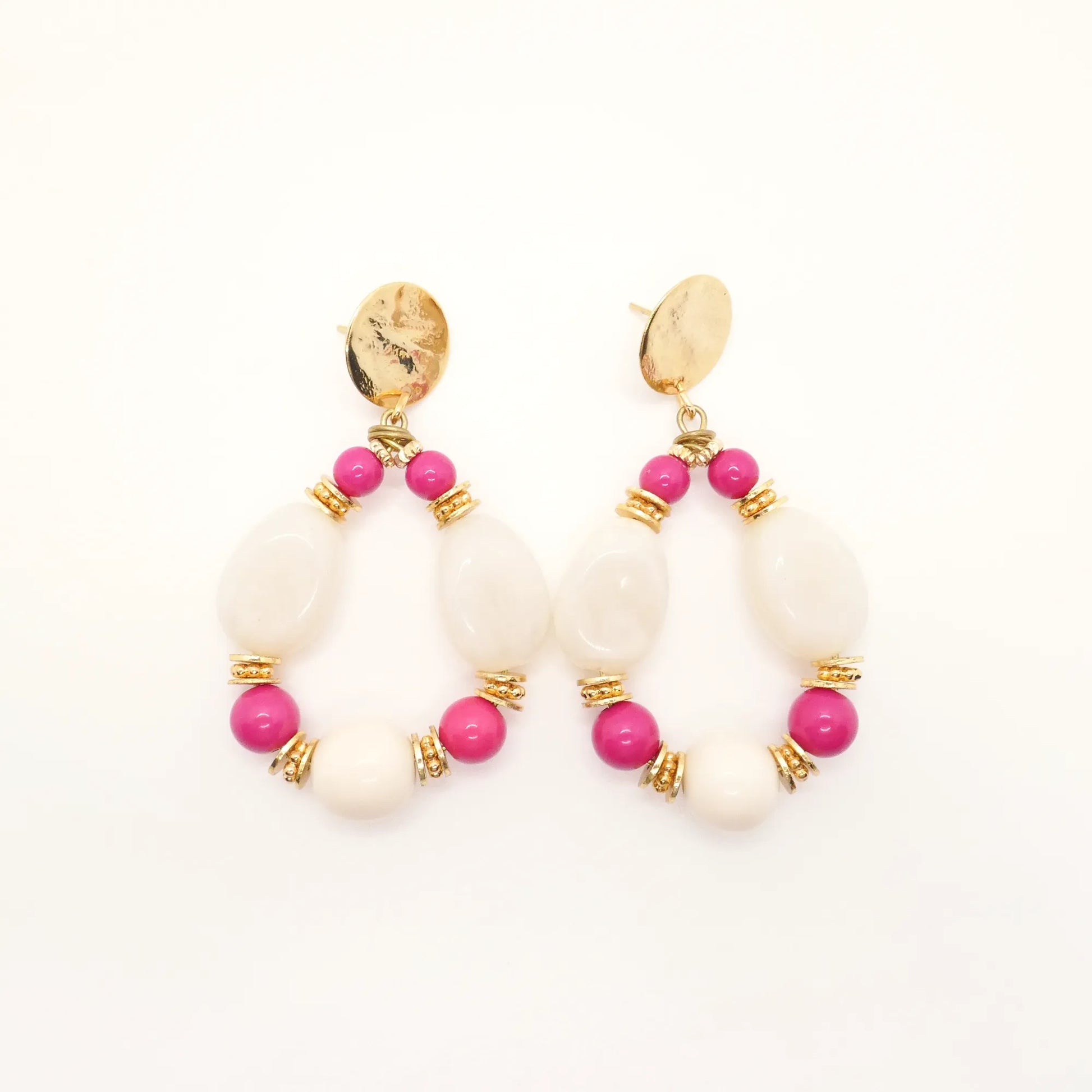 boucles d'oreilles perles fantaisie