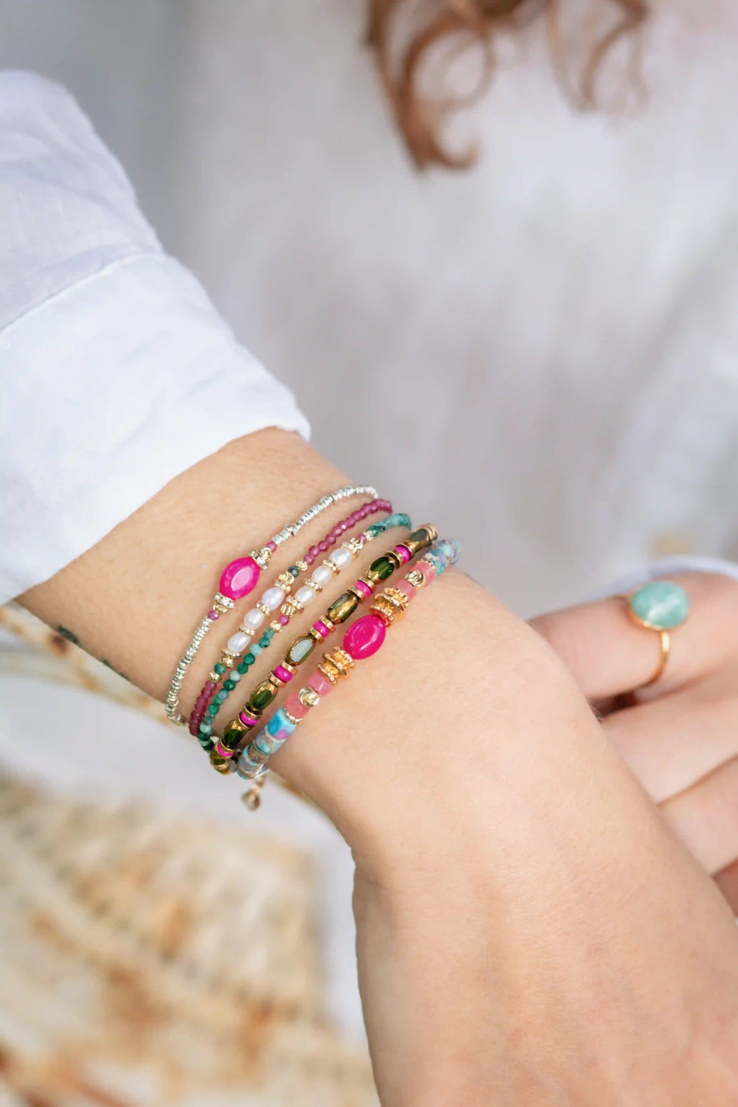 bracelet perles argent