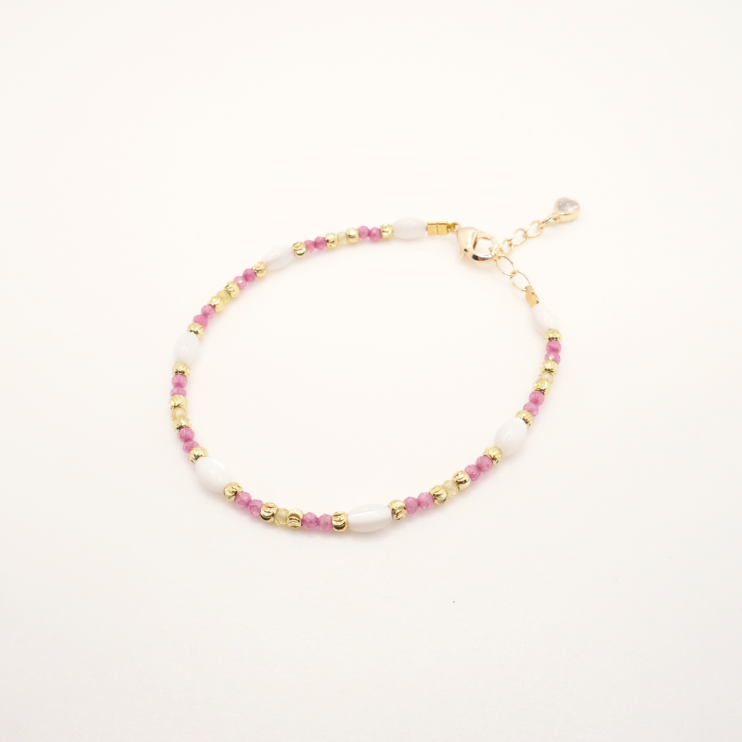 bracelet rose or et nacre pour femme