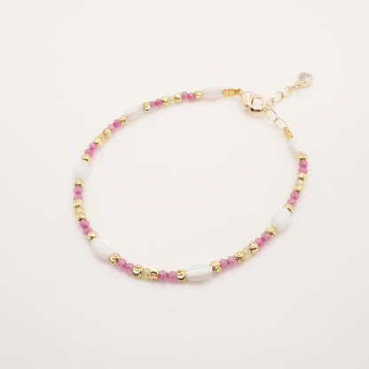 bracelet rose or et nacre pour femme