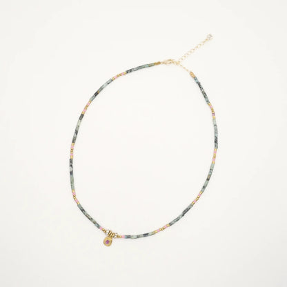 Multicolored pearl necklace