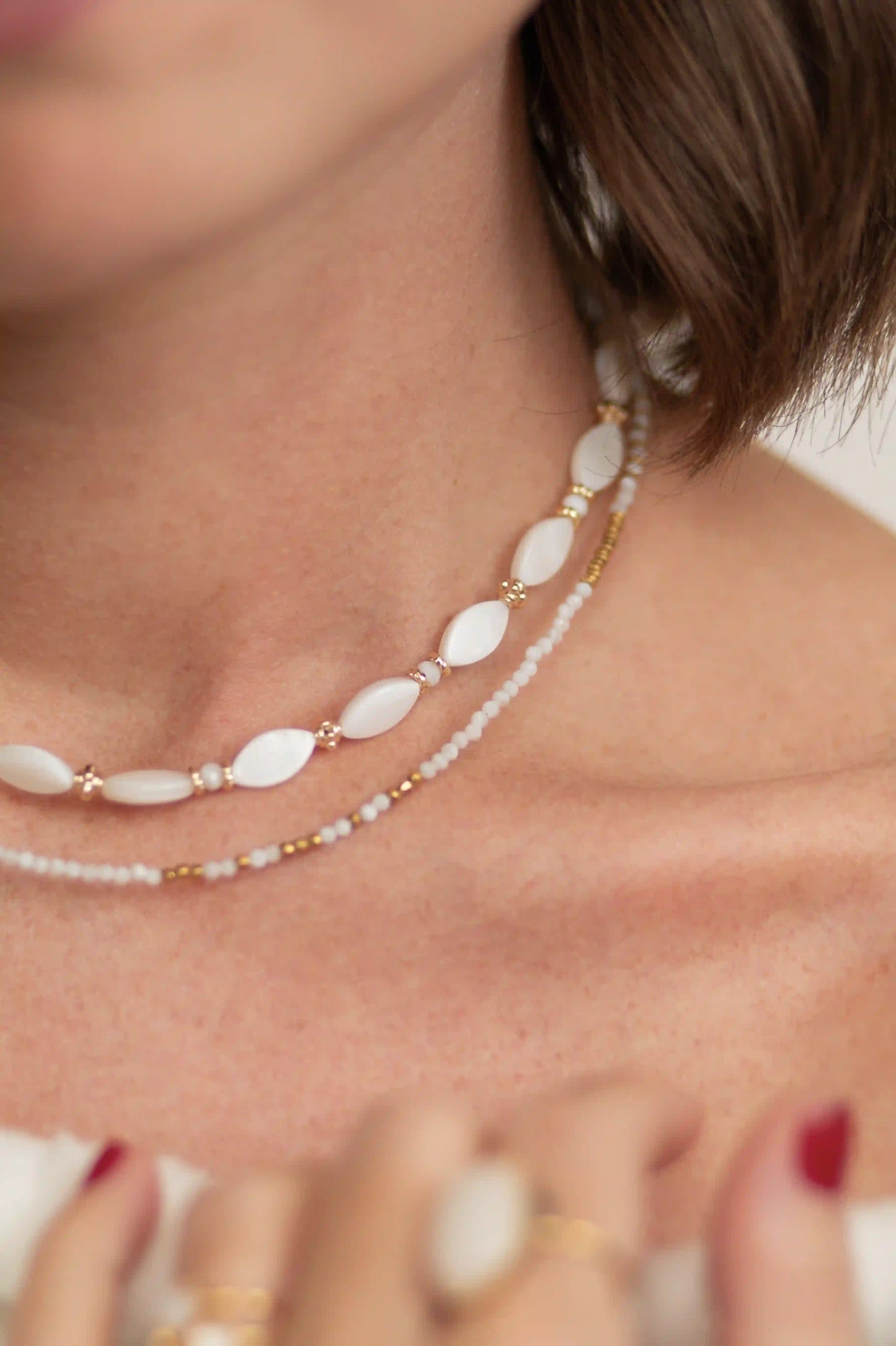 Collier Adelia blanc