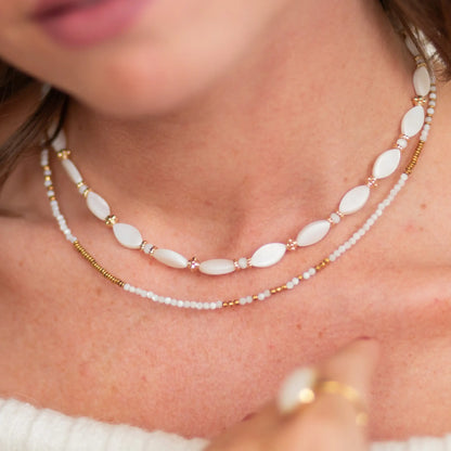 Collier Adelia blanc