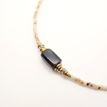 Multicolored pearl necklace