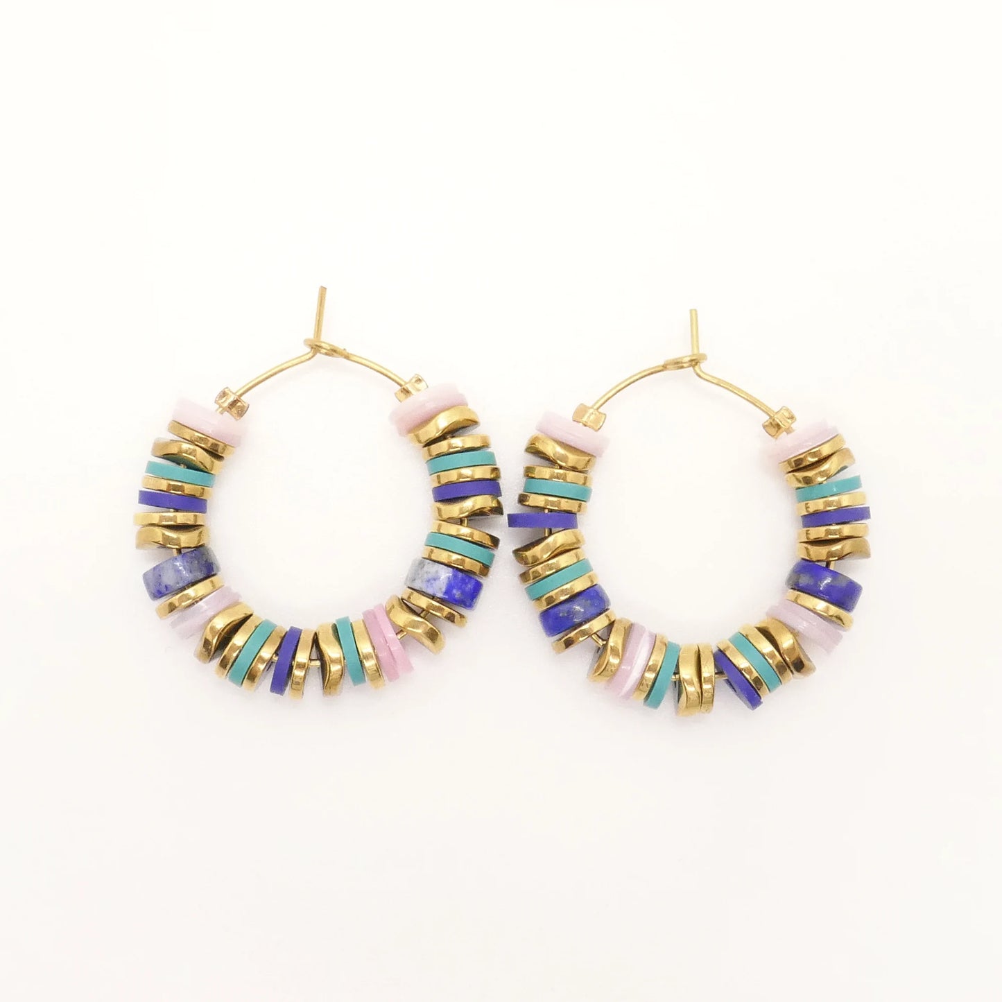 Boucles d'oreilles Dakota bleues